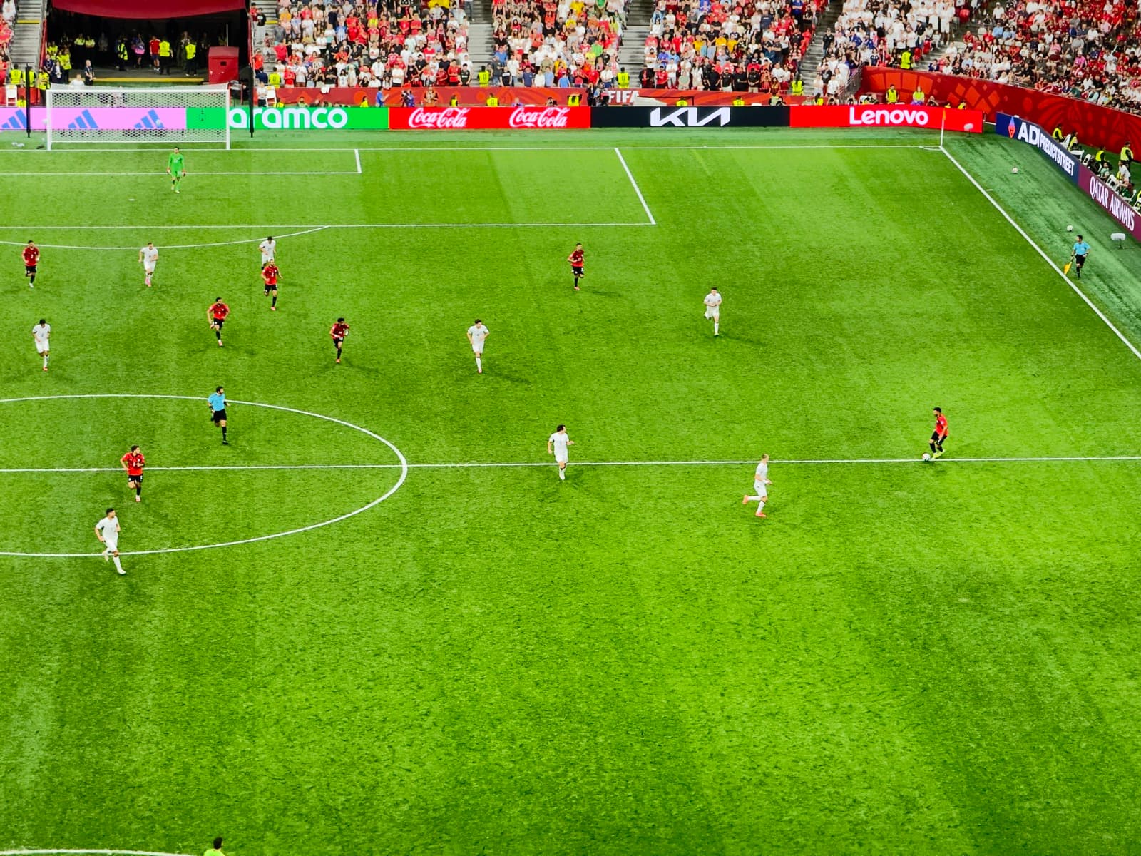 Egypt against New Zealand on the pitch at BC Place